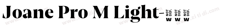 Joane Pro M Light字体转换